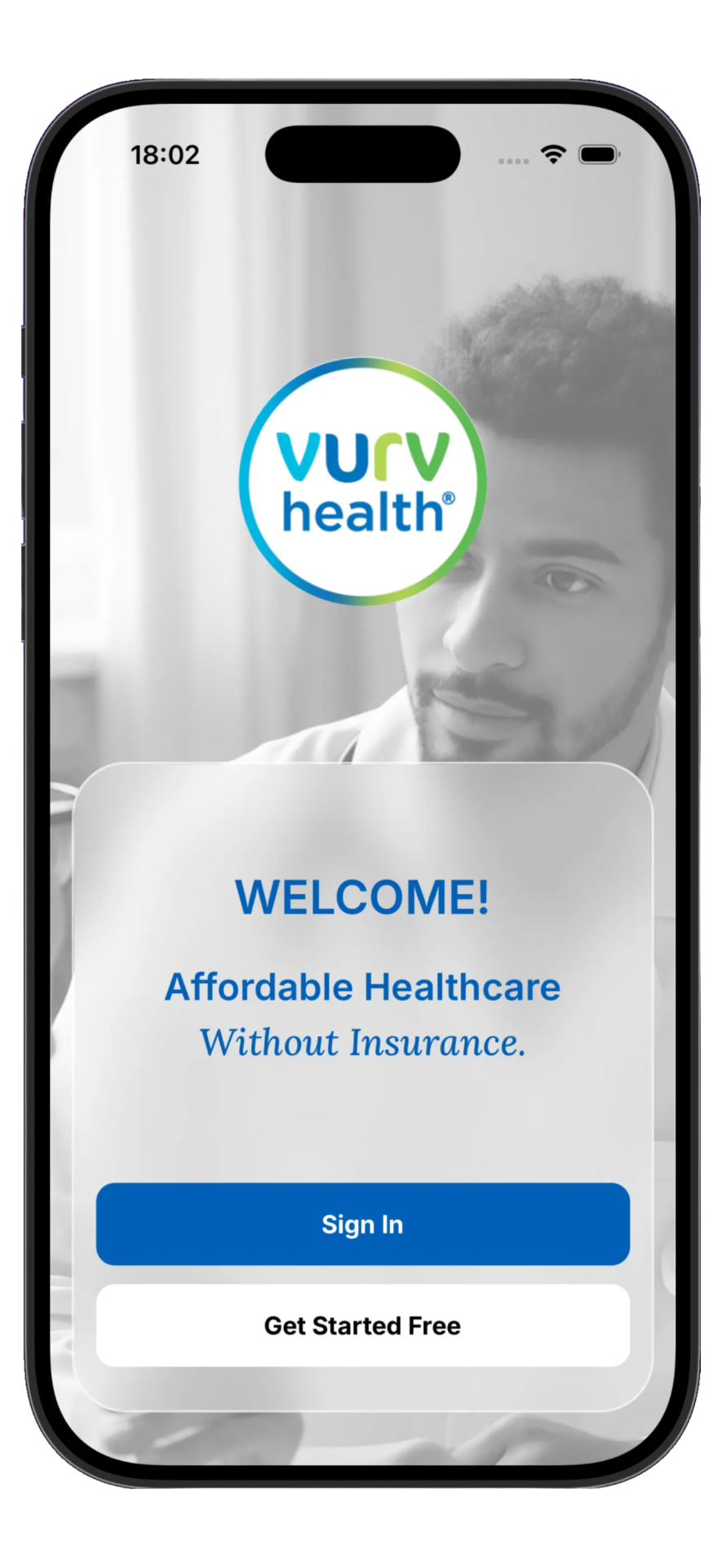 Join in 3 minutes — VURV Health app screen